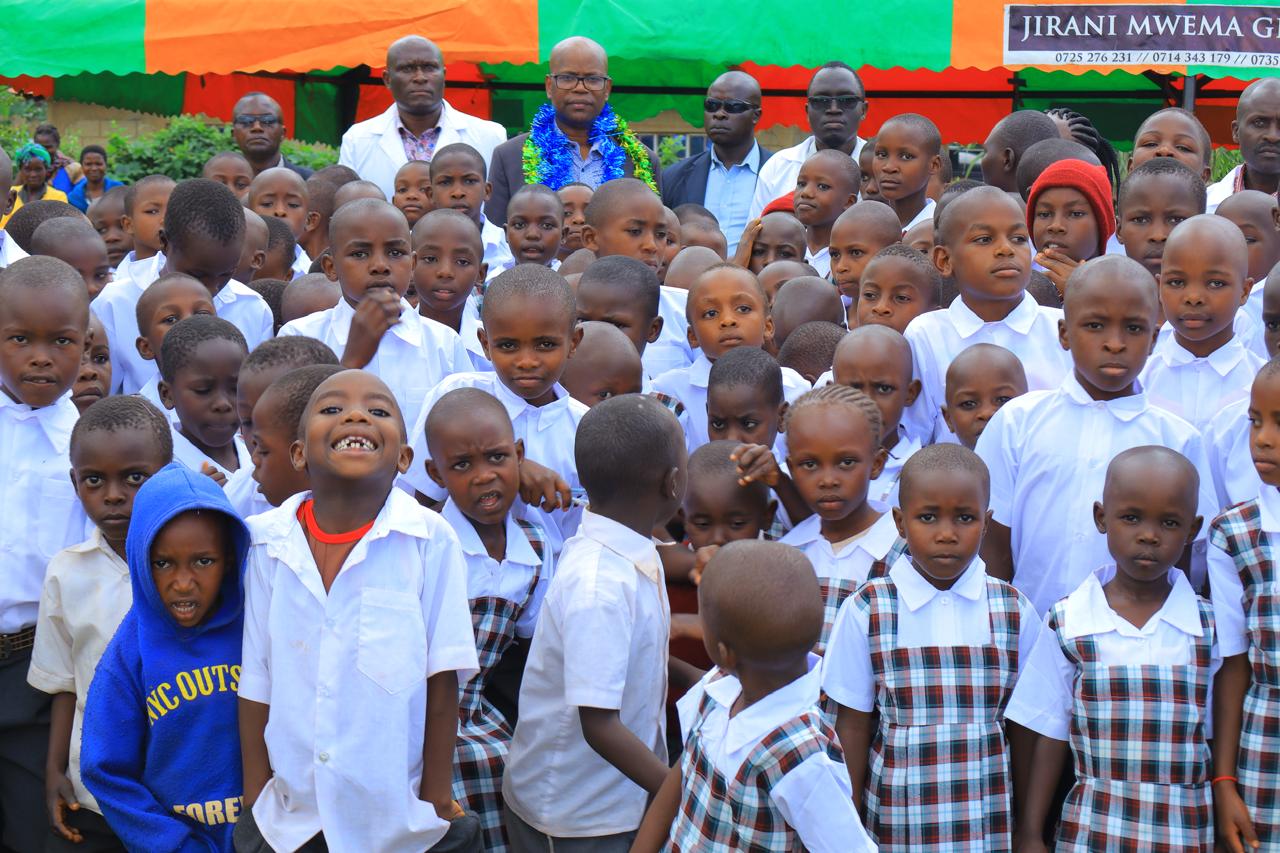 Students with new supplies